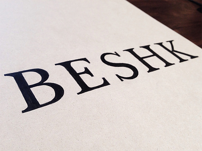 Beshk brand hand lettering lettering logo logotype sketch