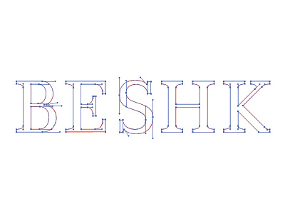 Vector Beshk beshk hand lettering logotype script vector