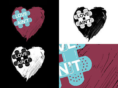 Love Ain't Campaign bandaid brush stroke campaign hashtag heart