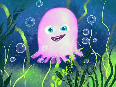 Squiddly creature ipadpro ocean squid water