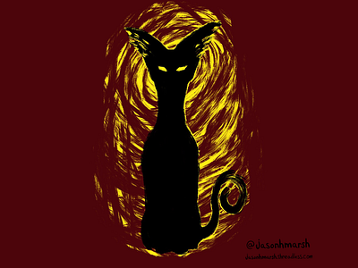 Spooky Cat cat halloween silhouette spooky