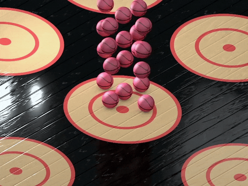 Dribbble Balls 3d 3d animation 3d art after effect animation basketball cinema 4d design dribbbble dribbble ball isometric art motion graphics ui
