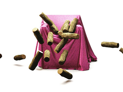 Throne of Wood 3d 3d art after effect c4d c4dart cinema4d cloth color dailyui design graphics illustration motion graphics pink simulation ui wood