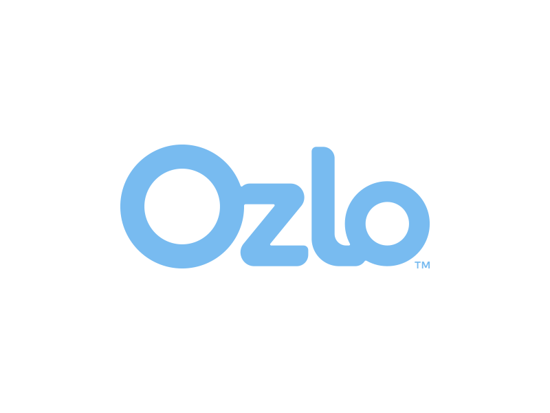 Ozlo Logotype ai brand identity circular color friendly assistant geometric logotype ozlo robot type typography