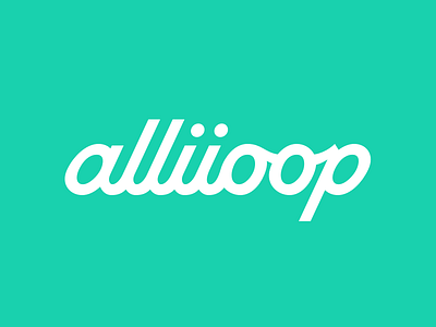 Alliioop Logotype alliioop brand brand identity custom type ecommerce logotype script type
