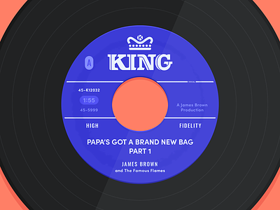 Papa’s Got A Brand New Bag - Side A 7-inch funk hit james brown king music records single