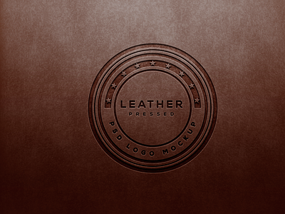 Puched Leather Logo Mockup