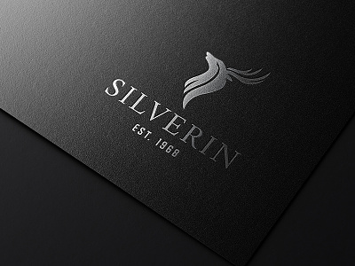 Premium Silver Logo Mockup