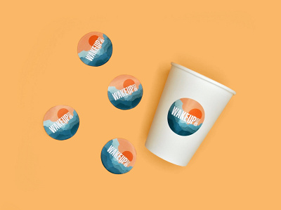 Wake Up Coffee - Сoffee Stickers branding coffee design dribbble idenity illustration logo logotype packaging