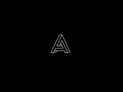 A Penrose Triangle a branding free concept free logo geometry identity illusion letter lettering logo logotype penrose triangle triangle unused