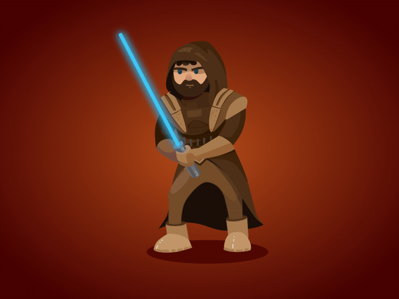 May The Force Be With You animation character dribbble gif illustration jedi star wars vector