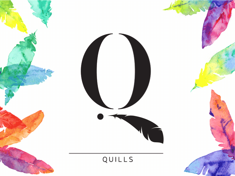 Q. Logo animation concept dribbble font gif illustraton logotype q serif watercolor