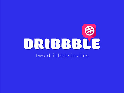 2 dribbble invites! dribbble follow following font giveaway invitation invite invites logo