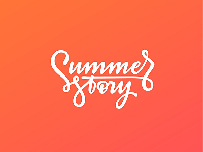 Summer Story - Lettering Logotype branding buy calligraphy concept dribbble font for sale handlettering identity letter lettering logo logotype