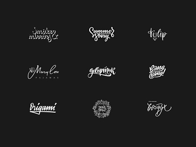 Hand drawn lettering logos behance branding calligraphy dribbble identity illustration letter lettering logo logotype new project