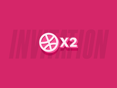 Two Dribbble Invitations! branding dribbble graphic design invitation invite invite2 logotype