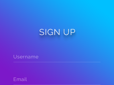 Sign up app mobile registration sign up ui