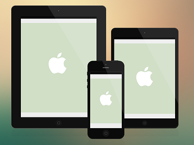 Minimalist iOS Devices - psds app design download free interface minimalism psd resource ui