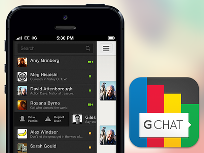 Gchat iOS concept app concept gchat google google chat google talk gtalk ios