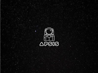 APSIS Music logo astronaut logo music rocket ship space space man