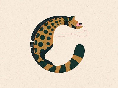 Civet cat 36 days of type 36daysoftype cat character design flat graphicdesign illustration type typogaphy vector