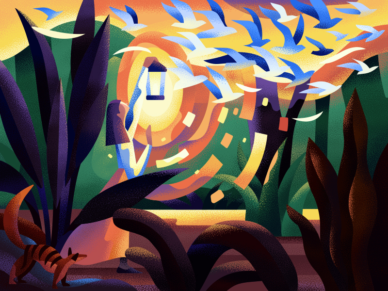 Forest walk by Mary Maka on Dribbble