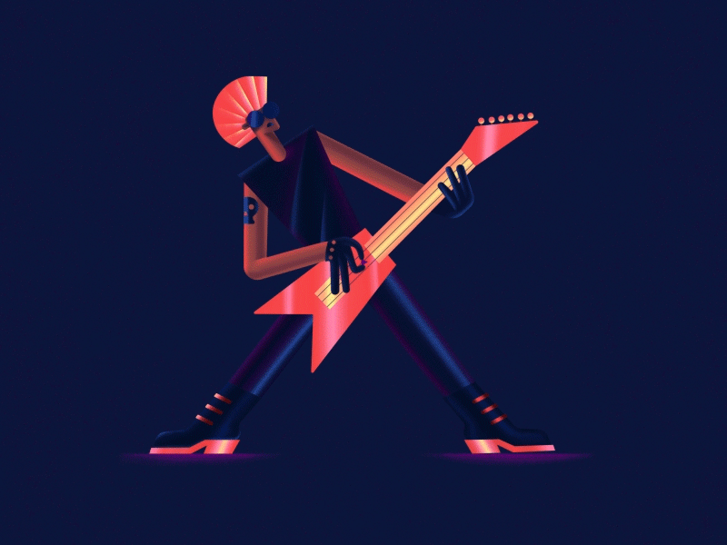 Letter X 36daysoftype animation character guitar illustration motion motion design motion graphics music rock typography vector