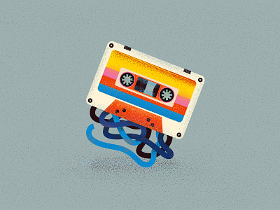 Cassette 90s cassette design illustration music nostalgie vector