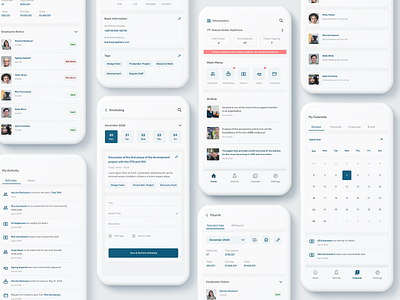 HR management Apps - Exploration design minimalist simple ui
