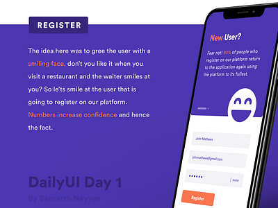 DailyUI challenge Day 1 app dailyui design figma login on board register ui ux uxer