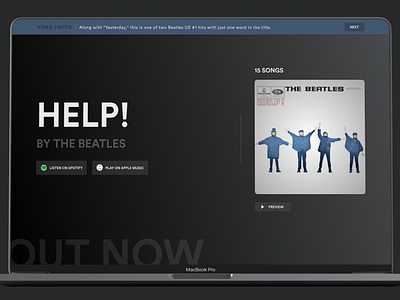 DailyUI Day 3 album amazing android apotify appe music daily design help ios minimal music the beatles ui ux uxer web