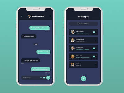 DailyUi Day 13 Challenge android app chat chatting clean daily dailyui design easy flat ios messaging minimal simple ui ux uxer