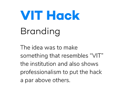 VIT Hack - The Branding animation branding clean college design flat illustration login logo official typography uidesign university ux ux ui design uxer