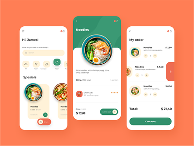 Food delivery app concept