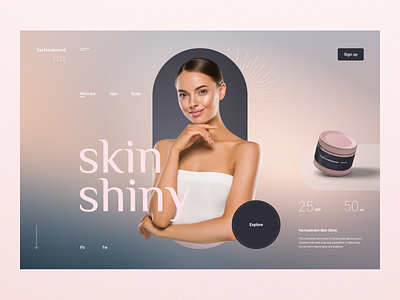 Main page cosmetics e-commerce concept cosmetic design ecommerce graphic minimal ui ux web webdesign website