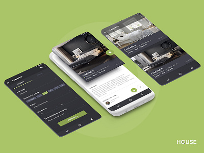 Mobile app for house searching app design mobile ui ux