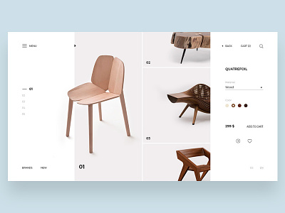 Furniture store concept page