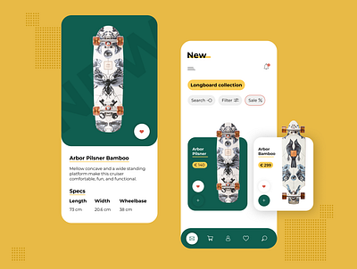 Longboard concept app app application concept design graphic mobile ui web webdesign