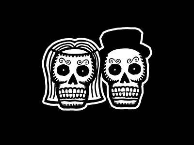 'Til death do us part day of the dead death design dia de los muertos halloween illustration illustrator skull vector wedding