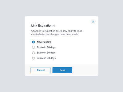 Link Expiration 🔗🔥 app modal radio button web