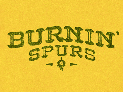 Burnin Spurs branding logo type typography