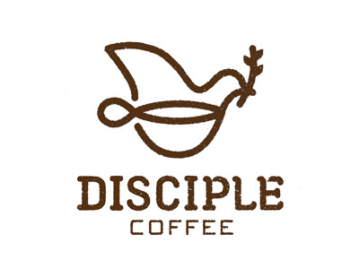Disciple Coffee Logo branding coffee dove holy spirit logo