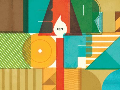 Type vintage letterpress hope typography illustration