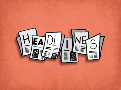 Headlines logo headlines illustration logo newspaper