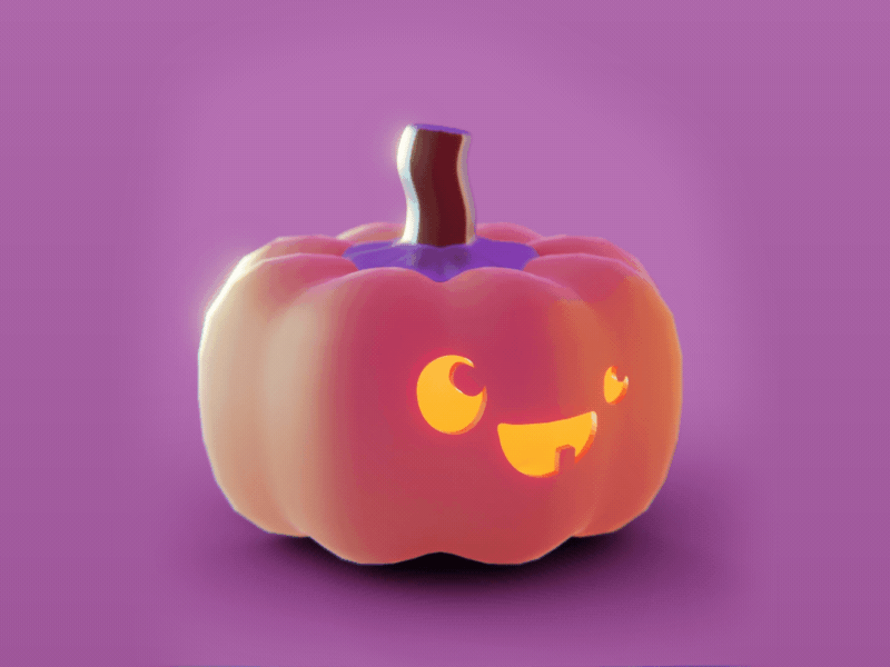 Pumpkin Mood 3d animation character gif halloween