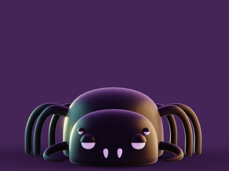 Spider Poop 3d 3d animation 3d character animation blender3d character gif halloween