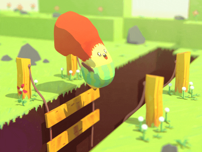 Keep Trying! character 3d animation gif funnt