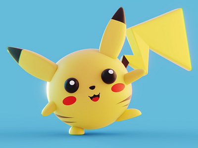Team Pikachu, Let's Go! 3d character design pikachu pokemon