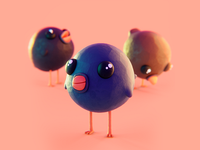 Three Little Birds 3d 3d art 3d character blender3d character design