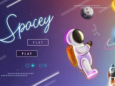 Spacey 2d 2d character design game game art game design gamedesign illustration moon space spaceman